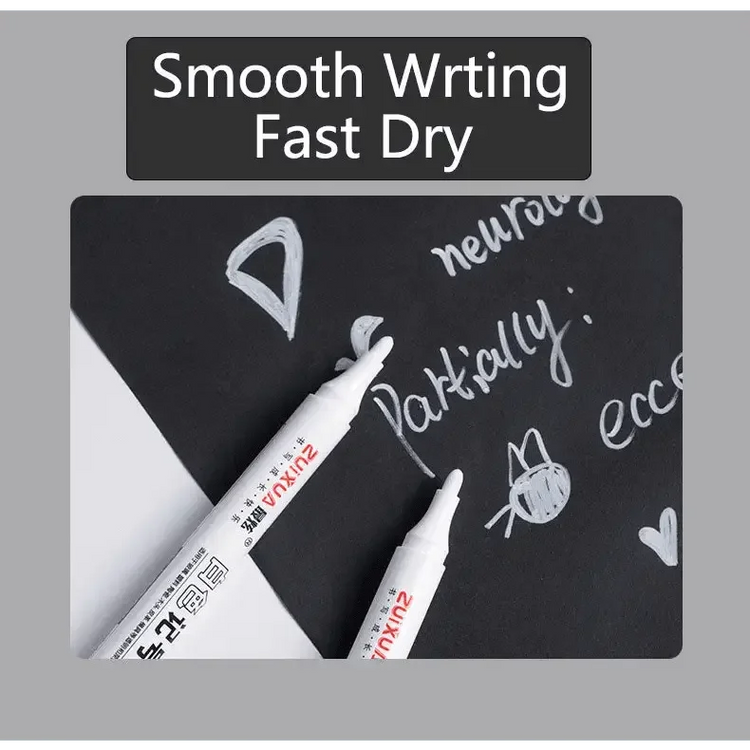 White Oily Marker Pen Set Markers & Highlighters by Dropshee