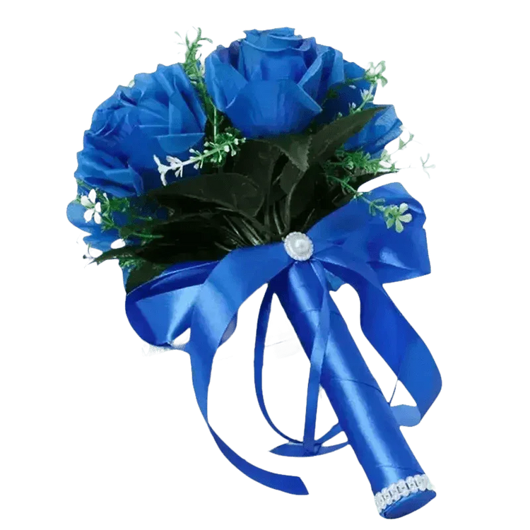 White Rose Wedding Bouquet Artificial Silk Rose Flower Bouquet by Shop1102732563 Store