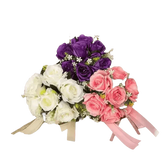 White Rose Wedding Bouquet Artificial Silk Rose Flower Bouquet by Shop1102732563 Store