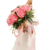 White Rose Wedding Bouquet Artificial Silk Rose Flower Bouquet by Shop1102732563 Store