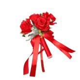 White Rose Wedding Bouquet Artificial Silk Rose Flower Bouquet by Shop1102732563 Store