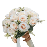 White Silk Flowers Wedding Bouquet Flower Bouquet by YO CHO Store