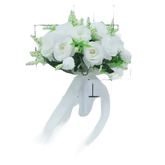 White Silk Flowers Wedding Bouquet Flower Bouquet by YO CHO Store
