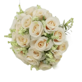 White Silk Flowers Wedding Bouquet Flower Bouquet by YO CHO Store