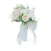 White Silk Flowers Wedding Bouquet Flower Bouquet by YO CHO Store