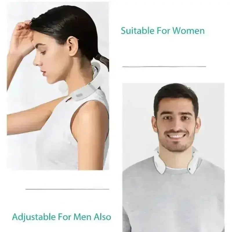 White Silver Portable Cervical Massager Neck Massager by YOSYO Official Store