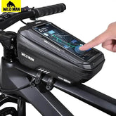 WILD MAN Mountain Bike Bag Front Handlerbar Bag Rainproof 6.8inch Mobile Phone Case Bicycle Top Tube Bag Cycling Accessories Mountain Bike Bag by DSERS
