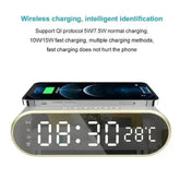 Wireless Charger Alarm Clock Time LED Digital Thermometer Earphone Phone Chargers Fast Charging Station Dock for iPhone Samsung Wireless Charger by DSERS