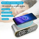 Wireless Charger Alarm Clock Time LED Digital Thermometer Earphone Phone Chargers Fast Charging Station Dock for iPhone Samsung Wireless Charger by DSERS
