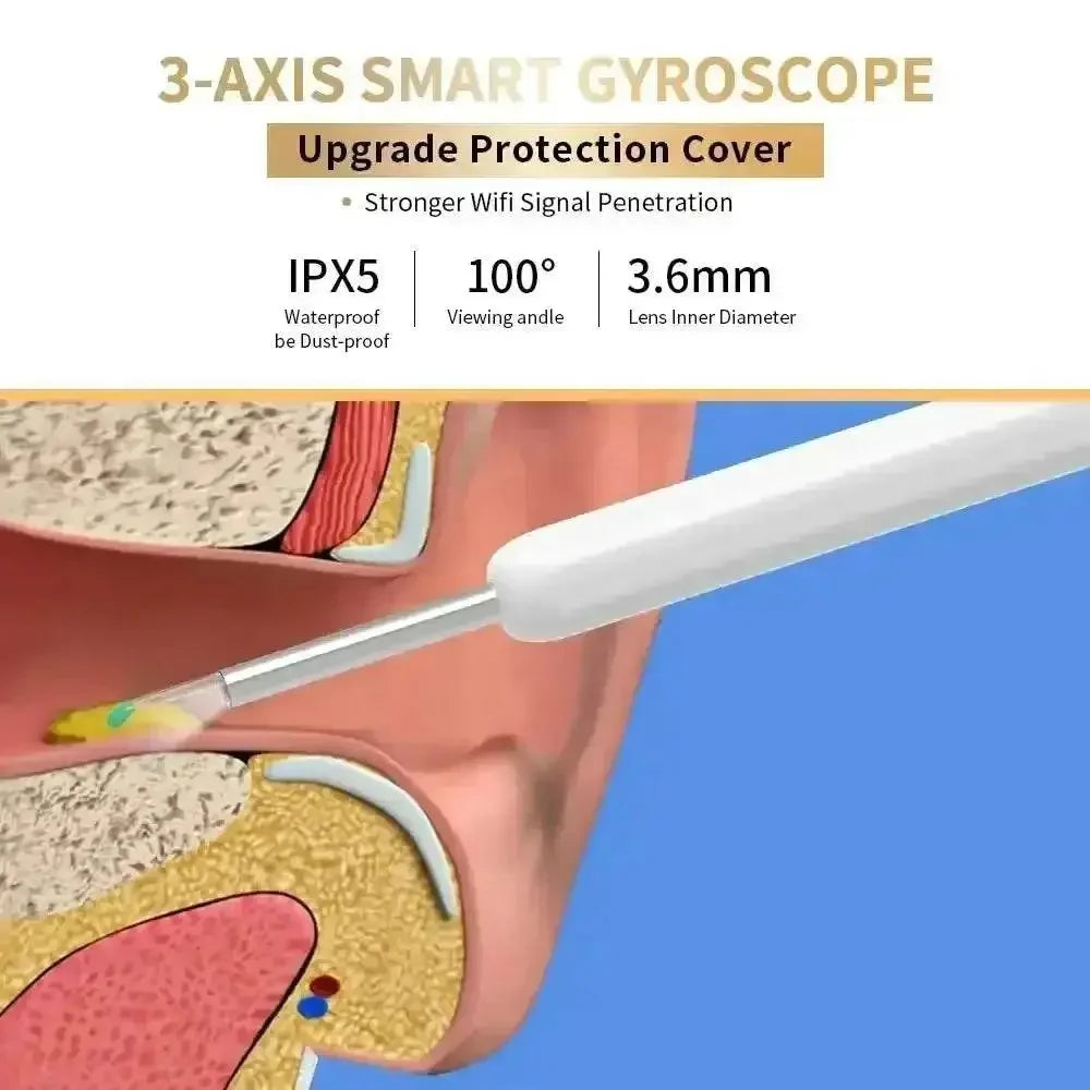 Wireless Ear Cleaning Mobile phone Link Camera LED light Wireless Ear Endoscope Earwax Cleaning Wireless Ear Cleaning by DSERS