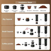 Wireless Electric Portable Espresso Coffee Machine for Car & Home Camping Coffee Maker 3-in-1 Capsule Powder Travel Coffee Maker coffee maker by Dropshee