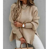 Womens Oversized Knit Mock Neck Pullover Sweater women Attire by Women Winter Coats Store OMCHION Official Store